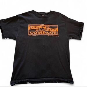 Hanes Black and Orange Graphic Tee